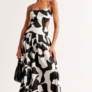 Abercrombie & Fitch Drop-Waist Cutout Maxi Dress NWT